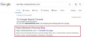 cara submit URL google search console